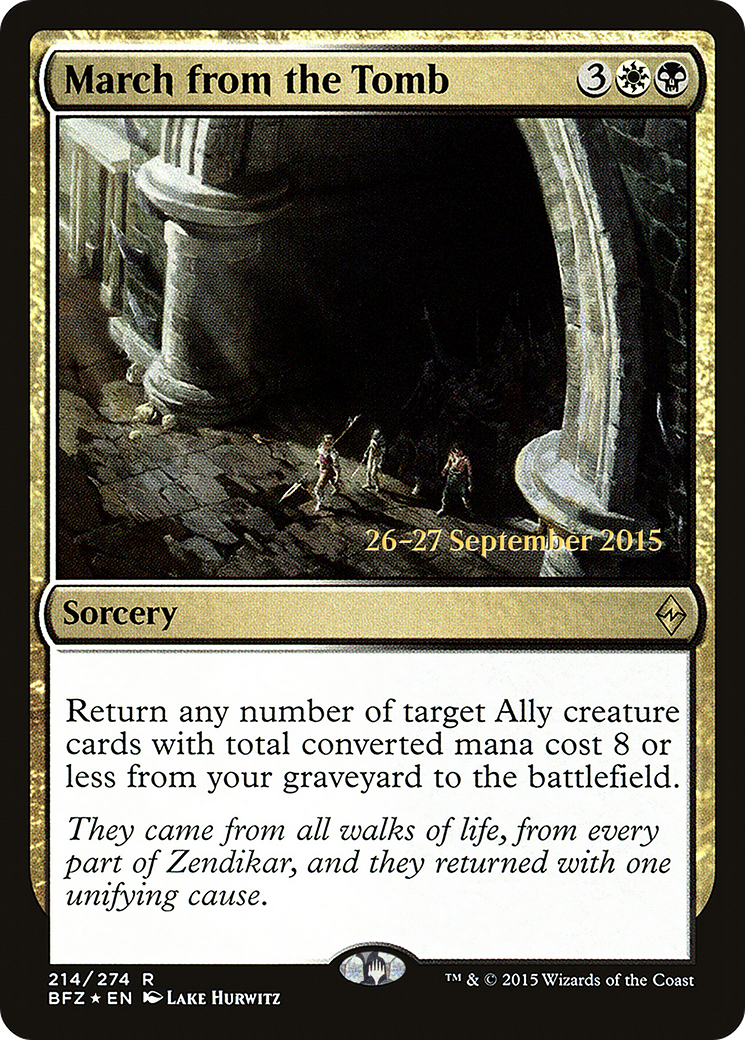 March from the Tomb (PRE-214S) [Battle for Zendikar Promos] Foil