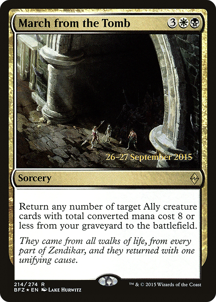 March from the Tomb (PRE-214S) [Battle for Zendikar Promos] Foil