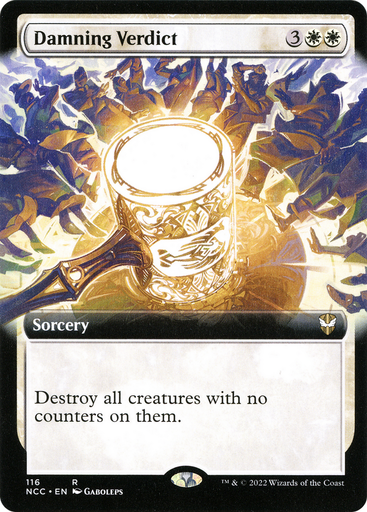 Damning Verdict (NCC-116) [New Capenna Commander]: (Extended Art)