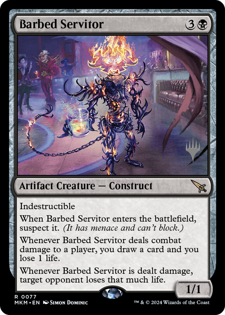 Barbed Servitor (PPMKM-77P) [Murders at Karlov Manor Promos] Foil