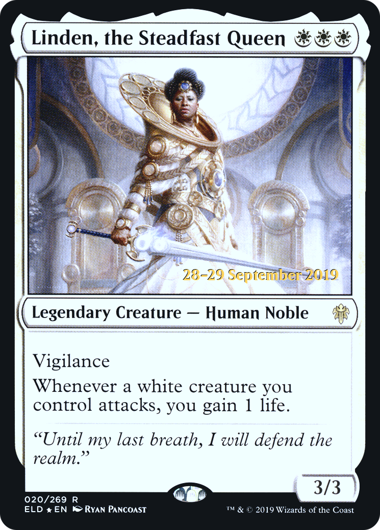 Linden, the Steadfast Queen (PRE-20S) [Throne of Eldraine Promos] Foil