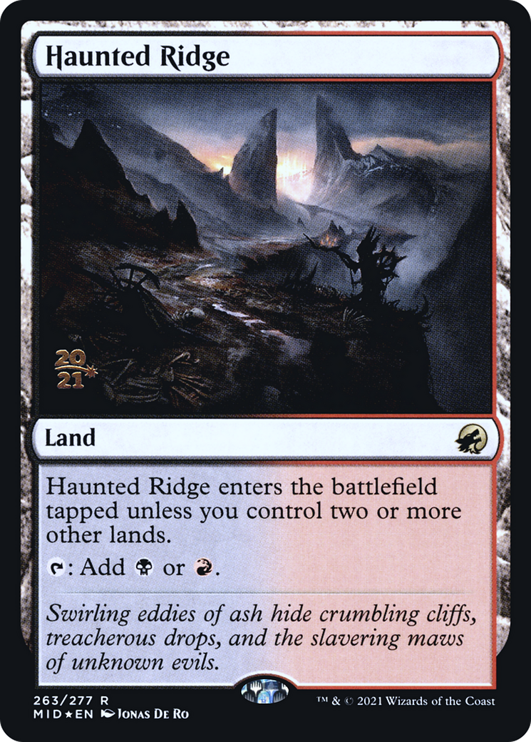 Haunted Ridge (PRE-263S) [Innistrad: Midnight Hunt Promos] Foil