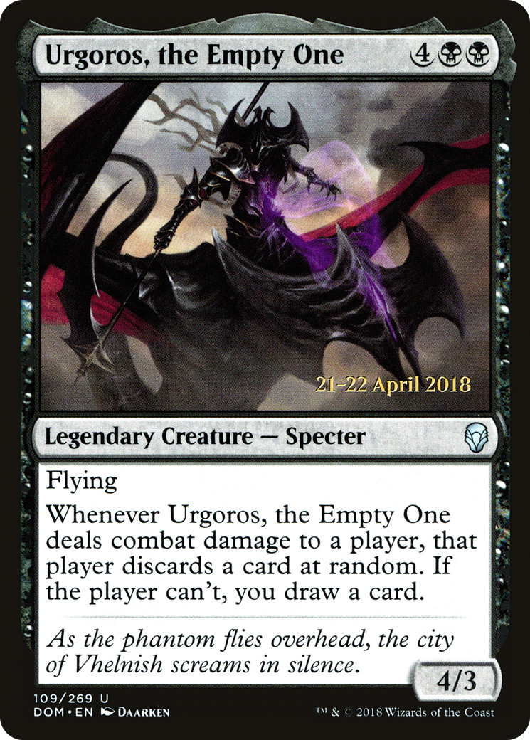 Urgoros, the Empty One (PRE-109S) [Dominaria Promos] Foil