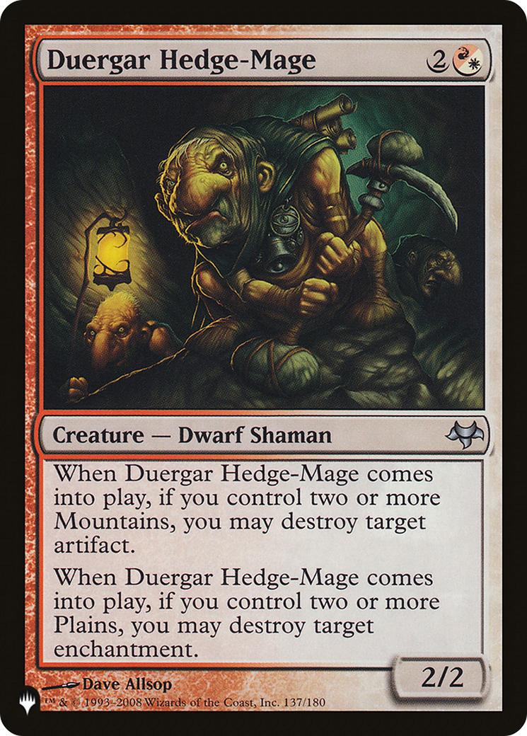 Duergar Hedge-Mage (LIST-EVE-137) [The List]