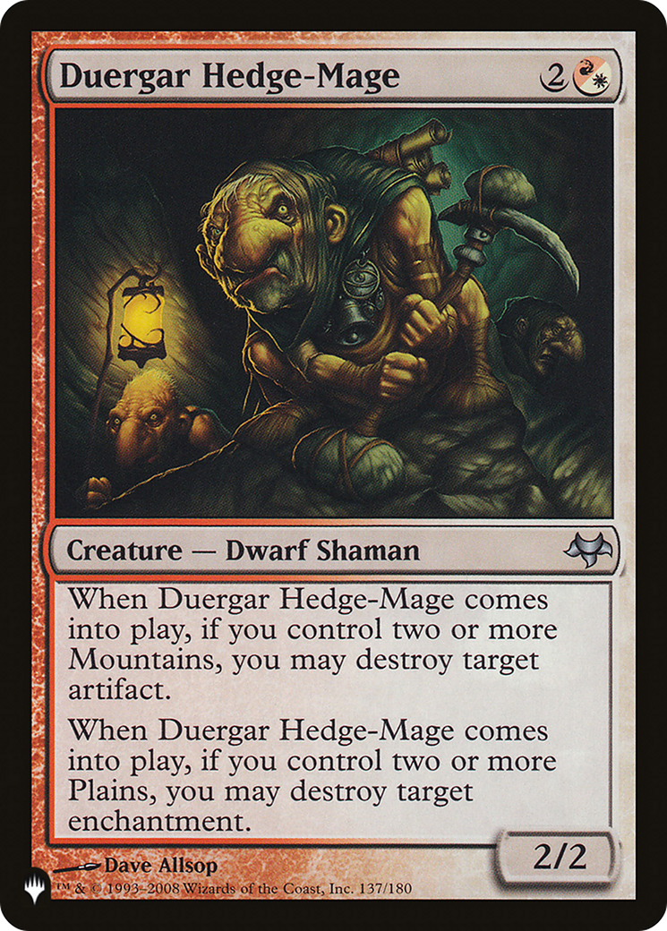 Duergar Hedge-Mage (LIST-EVE-137) [The List]