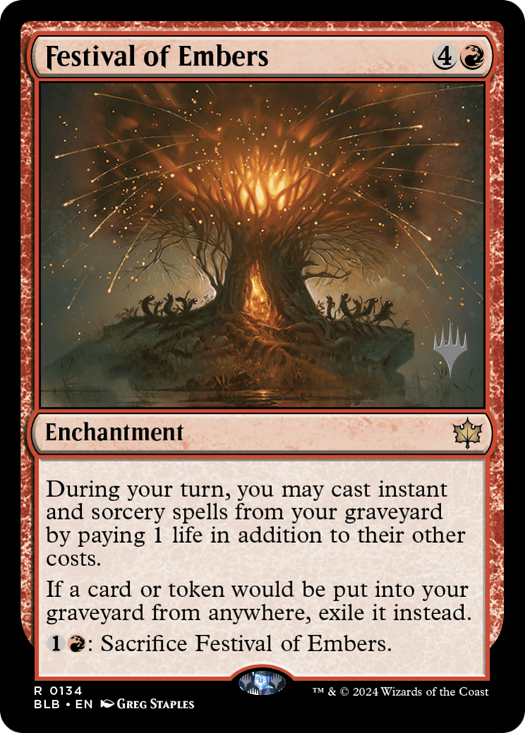 Festival of Embers (PPBLB-134P) [Bloomburrow Promos]