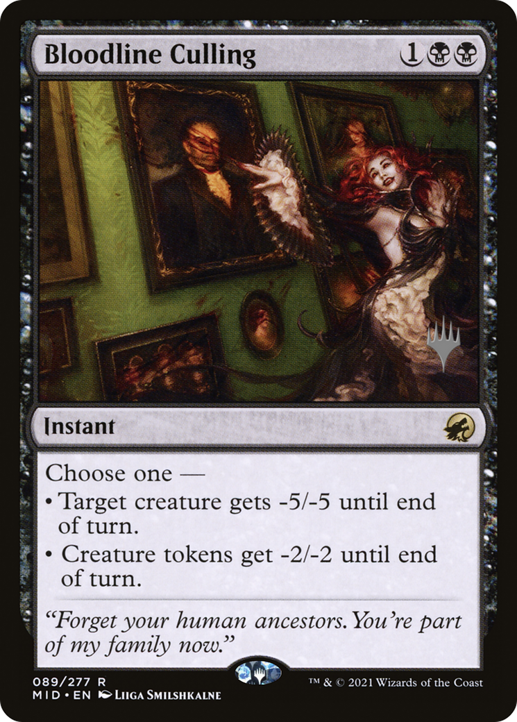 Bloodline Culling (PPMID-89P) [Innistrad: Midnight Hunt Promos] Foil