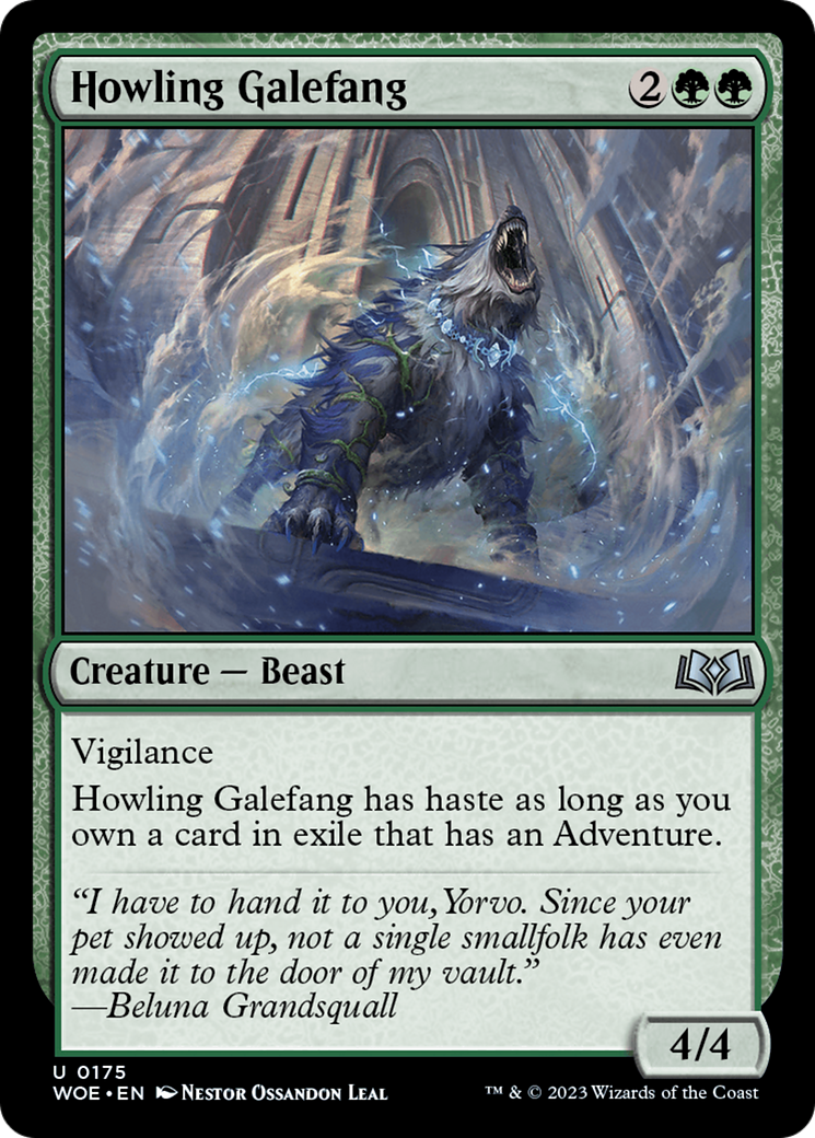 Howling Galefang (WOE-175) [Wilds of Eldraine] Foil