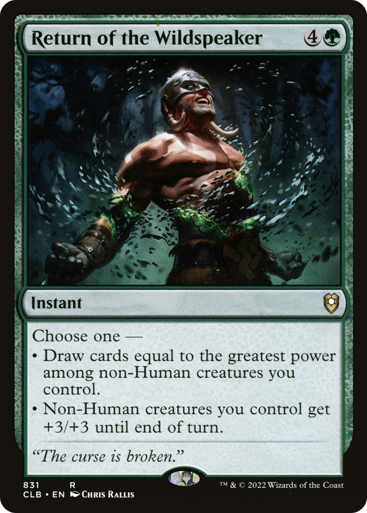 Return of the Wildspeaker (CLB-831) [Commander Legends: Battle for Baldur's Gate]