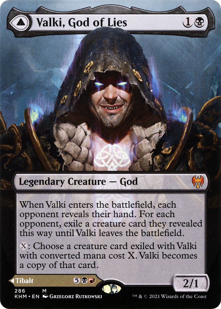 Valki, God of Lies (Borderless) (KHM-286) (Borderless) [Kaldheim]
