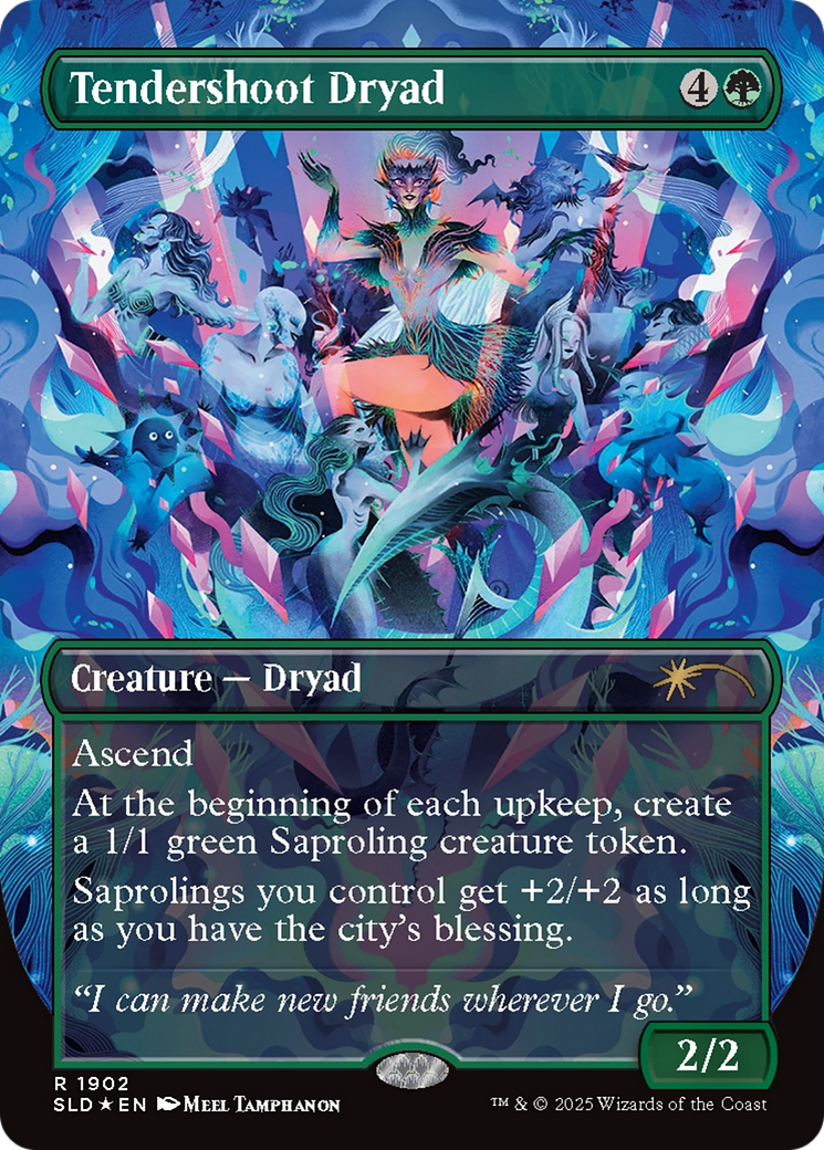Tendershoot Dryad (SLD-1902) [Secret Lair Drop] (Borderless) Foil