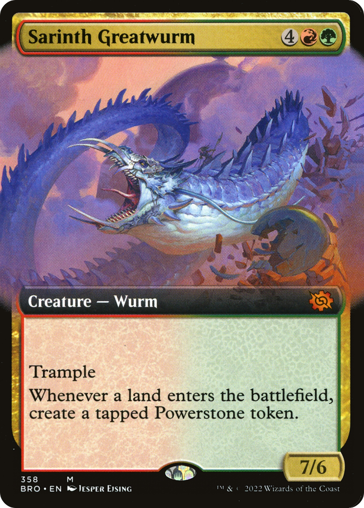 Sarinth Greatwurm (BRO-358) [The Brothers' War]: (Extended Art) Foil
