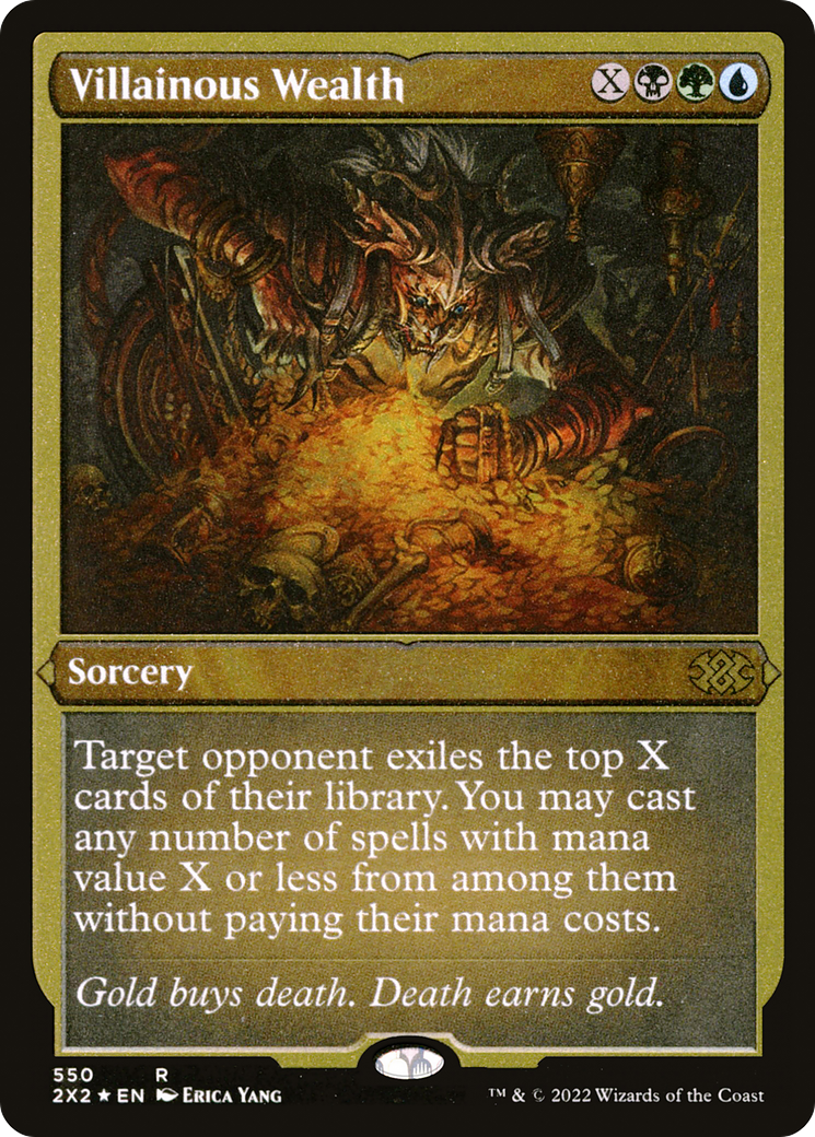 Villainous Wealth (Foil Etched) (2X2-550) [Double Masters 2022] Foil