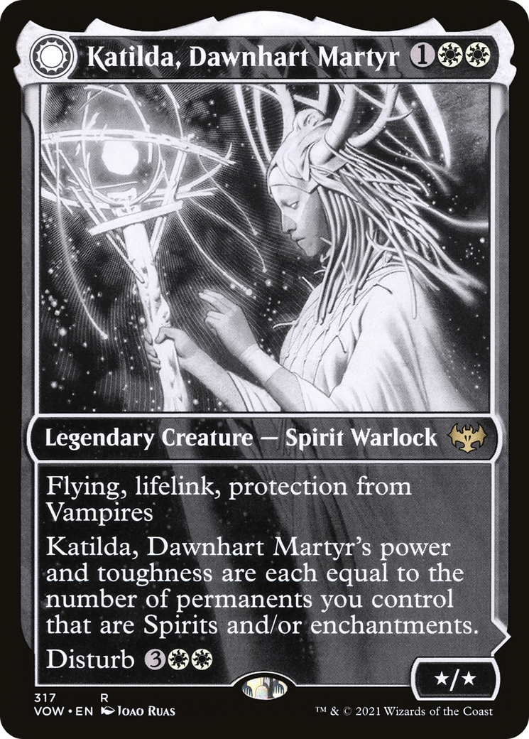Katilda, Dawnhart Martyr // Katilda's Rising Dawn (VOW-317) [Innistrad: Crimson Vow]: (Showcase, Double Faced Transform) Foil
