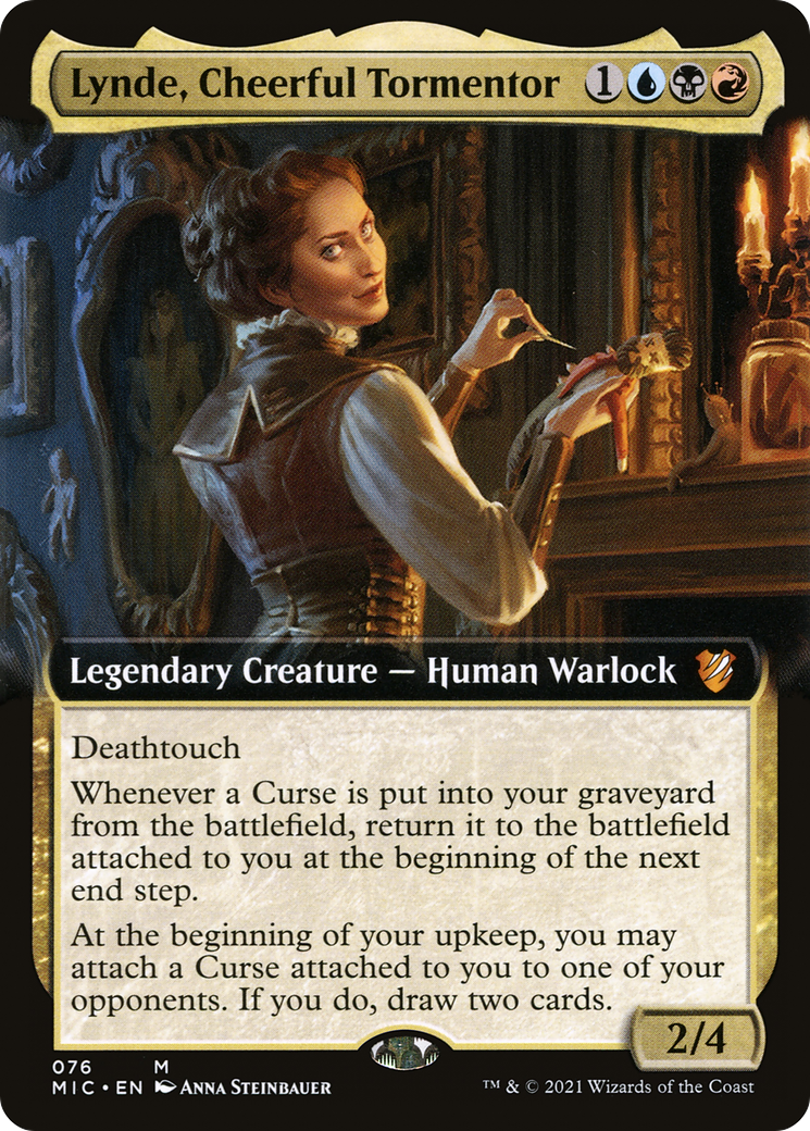Lynde, Cheerful Tormentor (Extended Art) (MIC-076) [Midnight Hunt Commander]