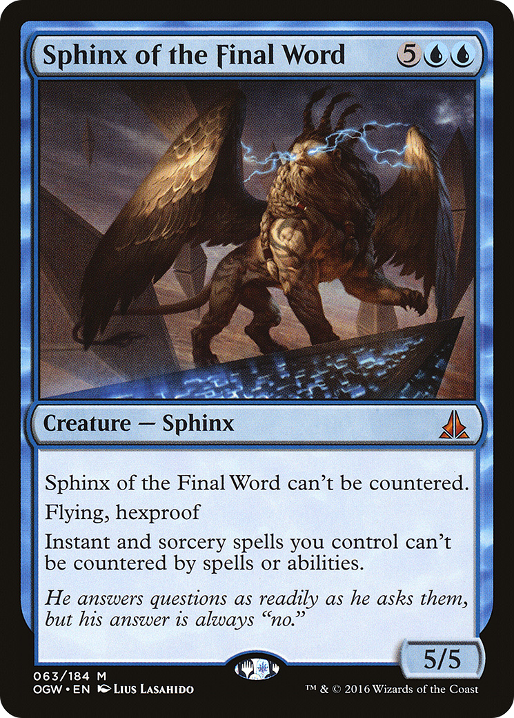 Sphinx of the Final Word (OGW-063) [Oath of the Gatewatch]