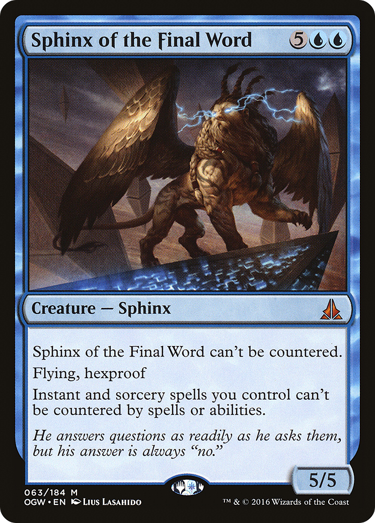 Sphinx of the Final Word (OGW-063) [Oath of the Gatewatch]