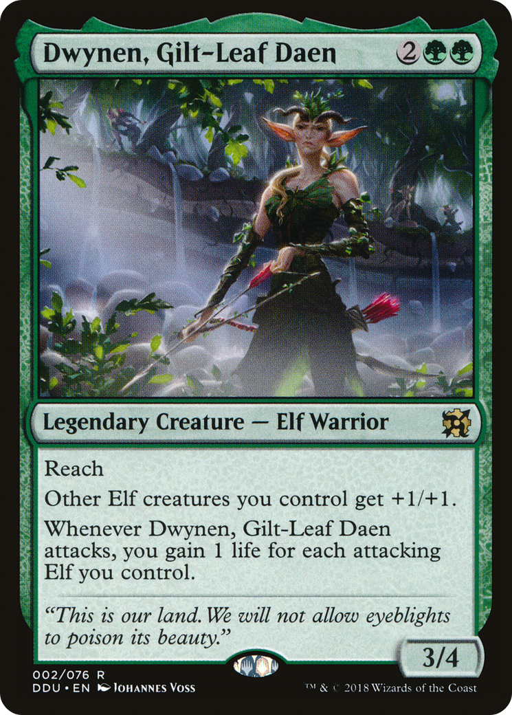 Dwynen, Gilt-Leaf Daen (DDU-002) [Duel Decks: Elves vs. Inventors]