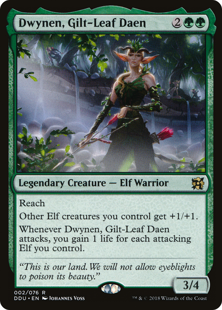 Dwynen, Gilt-Leaf Daen (DDU-002) [Duel Decks: Elves vs. Inventors]
