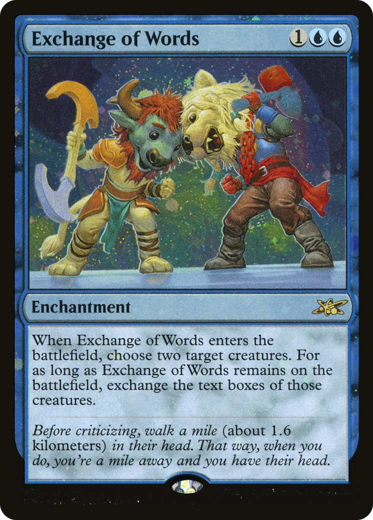 Exchange of Words (Galaxy Foil) (UNF-331) [Unfinity] Foil