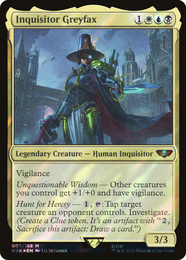 Inquisitor Greyfax (Surge Foil) (40K-003) [Warhammer 40,000 Commander] Foil