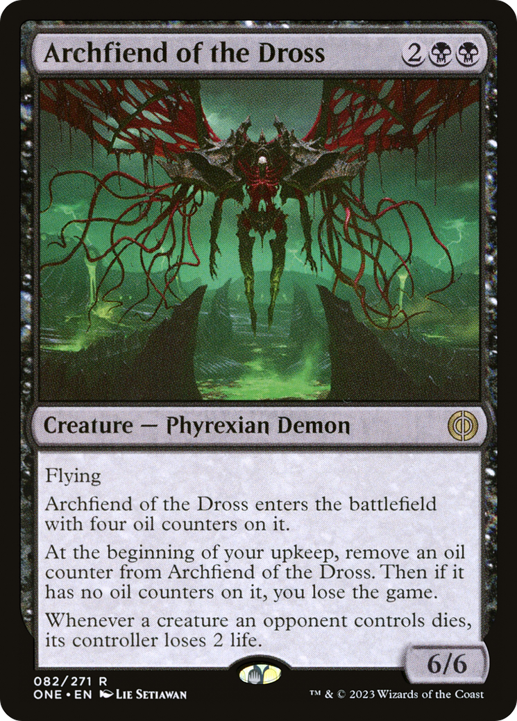 Archfiend of the Dross (ONE-082) [Phyrexia: All Will Be One] Foil