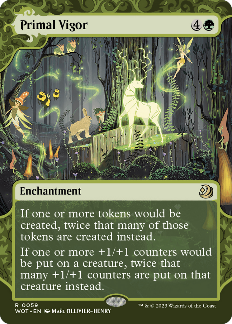 Primal Vigor (WOT-059) [Wilds of Eldraine: Enchanting Tales]: (Showcase) (Borderless)