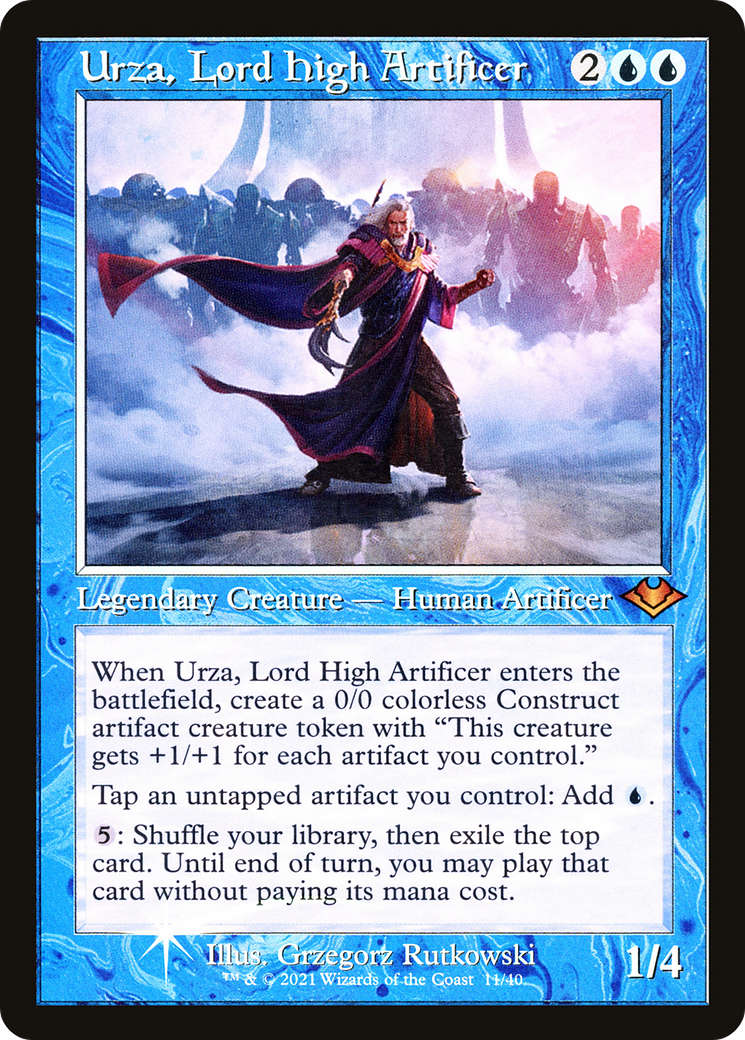 Urza, Lord High Artificer (Retro Frame) (MH1-011) [Modern Horizons 1 Timeshifts] Foil
