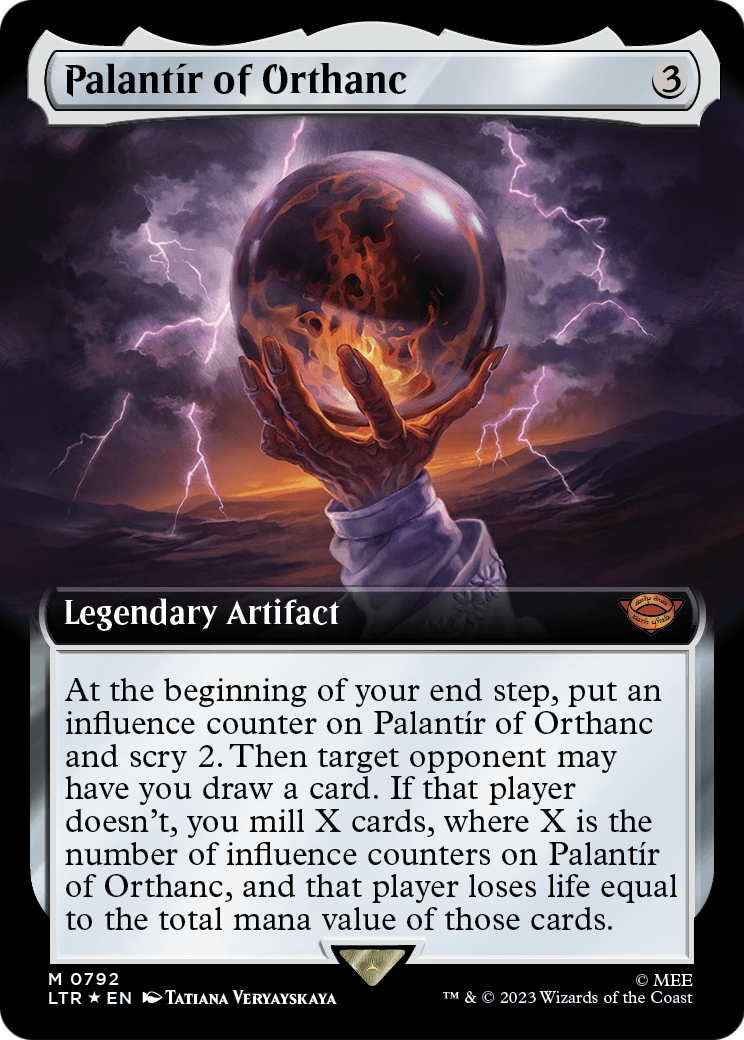 Palantir of Orthanc (Extended Art) (Surge Foil) (LTR-792) [The Lord of the Rings: Tales of Middle-earth] Foil