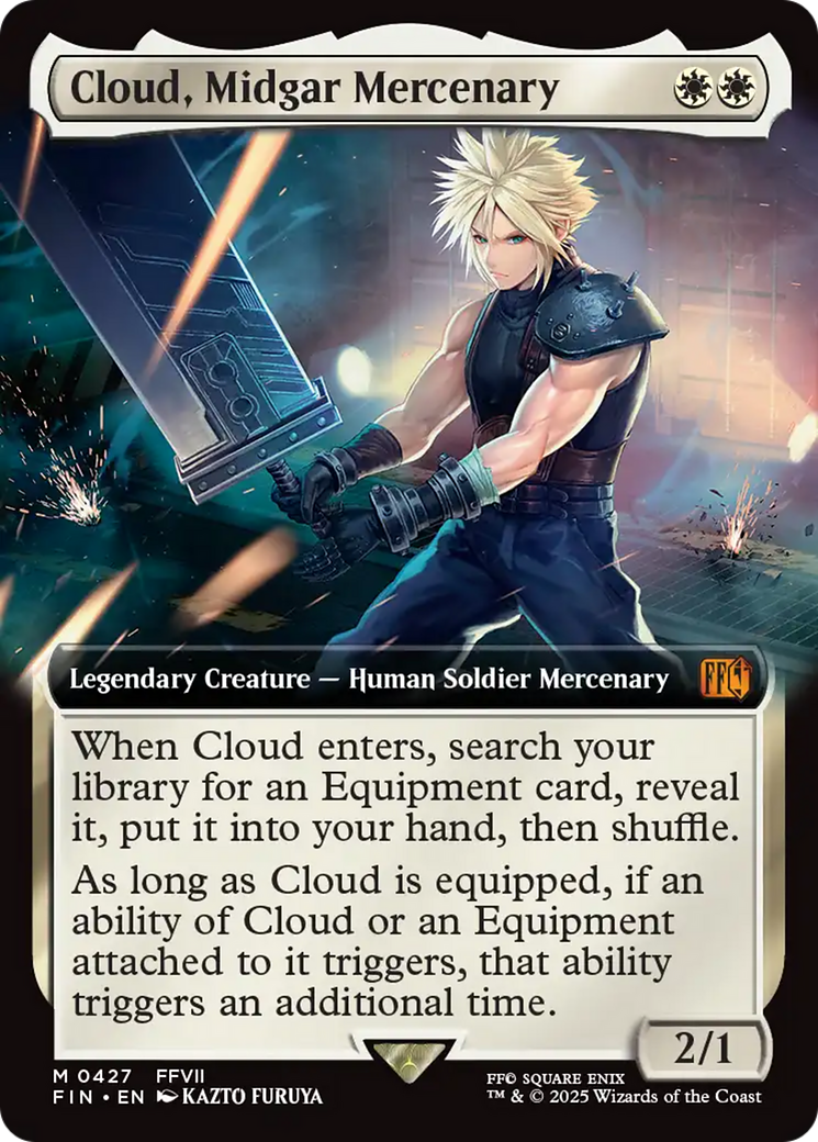 Cloud, Midgar Mercenary (Extended Art) (FIN-427) [FINAL FANTASY]: (Extended Art) Foil