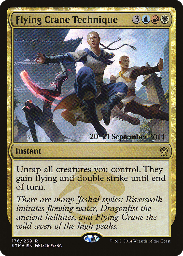 Flying Crane Technique (PRE-176S) [Khans of Tarkir Promos] Foil