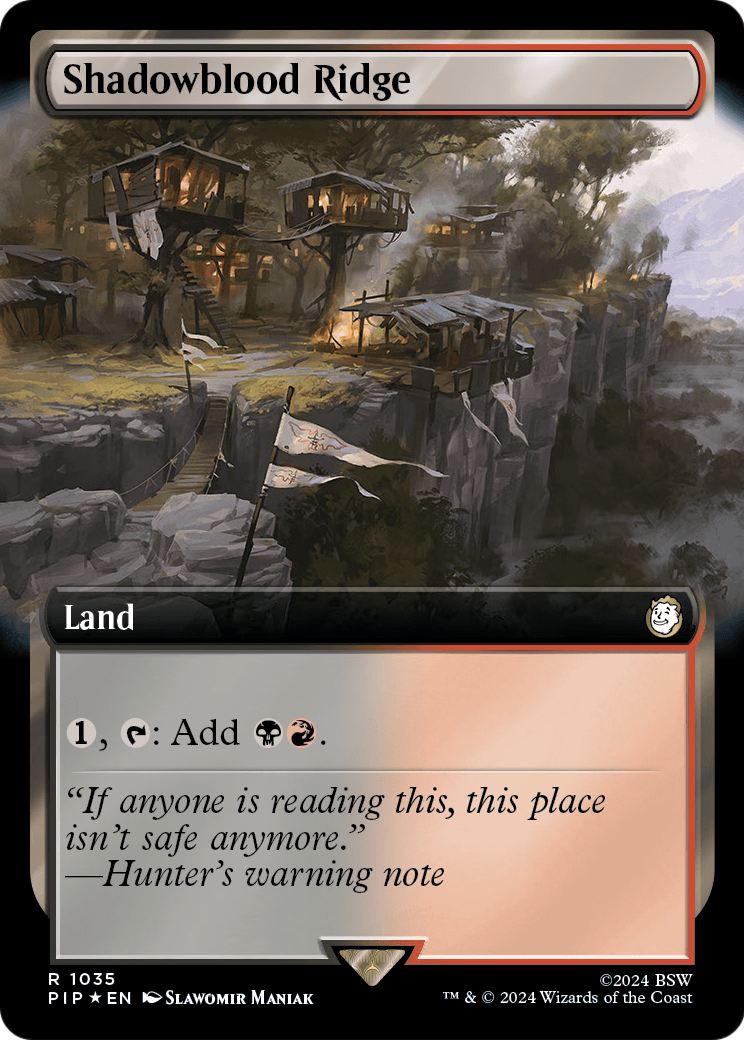 Shadowblood Ridge (Extended Art) (Surge Foil) (PIP-1035) [Fallout] Foil