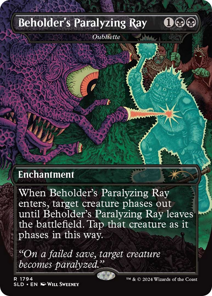 Oubliette (SLD-1794) [Secret Lair Drop] / Beholder's Paralyzing Ray (Borderless)