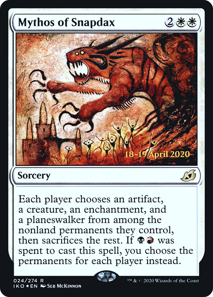 Mythos of Snapdax (PRE-24S) [Ikoria: Lair of Behemoths Promos] Foil