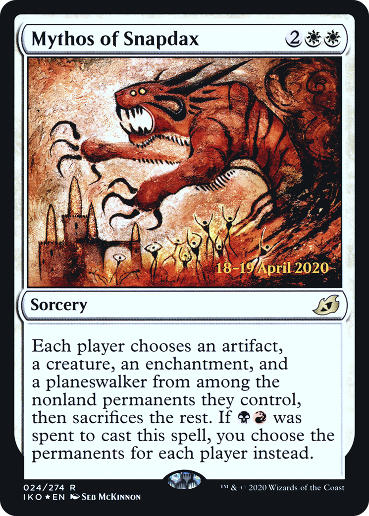 Mythos of Snapdax (PRE-24S) [Ikoria: Lair of Behemoths Promos] Foil
