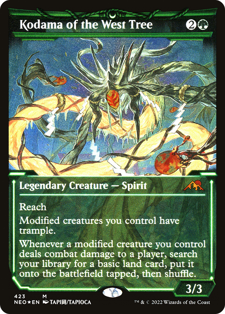 Kodama of the West Tree (Showcase) (Foil Etched) (NEO-423) [Kamigawa: Neon Dynasty] Foil