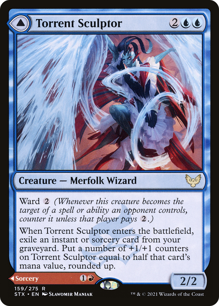 Torrent Sculptor // Flamethrower Sonata (STX-159) [Strixhaven: School of Mages] Foil
