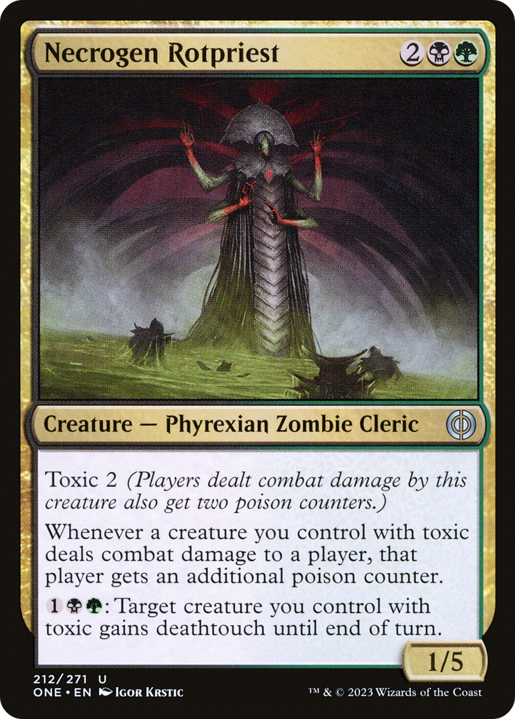 Necrogen Rotpriest (ONE-212) [Phyrexia: All Will Be One] Foil