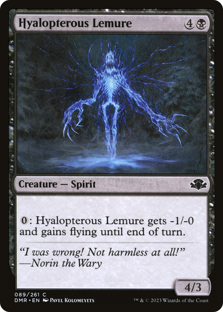 Hyalopterous Lemure (DMR-089) [Dominaria Remastered] Foil