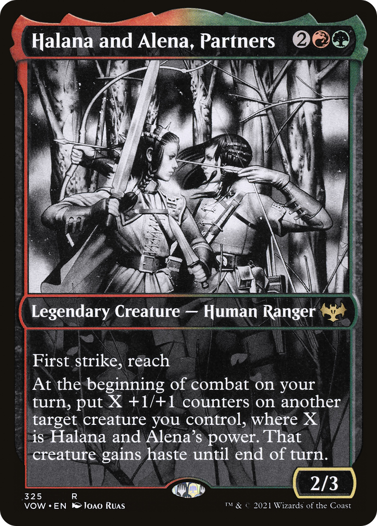 Halana and Alena, Partners (Showcase) (VOW-325) [Innistrad: Crimson Vow]