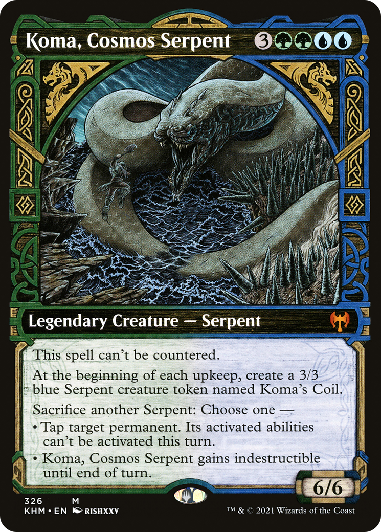 Koma, Cosmos Serpent (KHM-326) [Kaldheim]: (Showcase) Foil