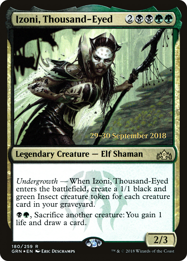 Izoni, Thousand-Eyed (PRE-180S) [Guilds of Ravnica Promos] Foil