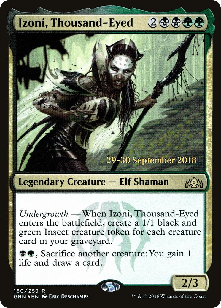 Izoni, Thousand-Eyed (PRE-180S) [Guilds of Ravnica Promos] Foil