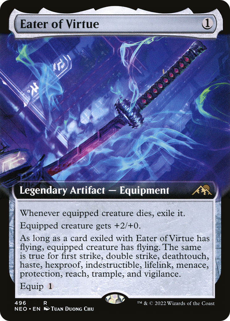 Eater of Virtue (Extended Art) (NEO-496) [Kamigawa: Neon Dynasty]