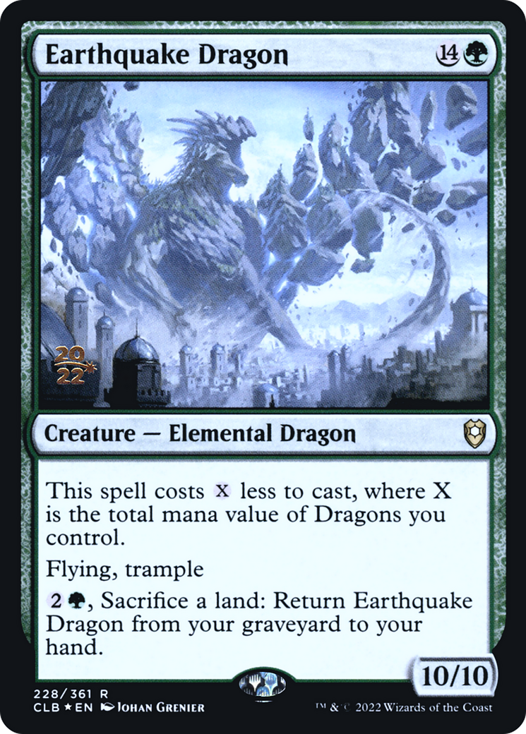 Earthquake Dragon (PRE-228S) [Battle for Baldur's Gate Promos] Foil