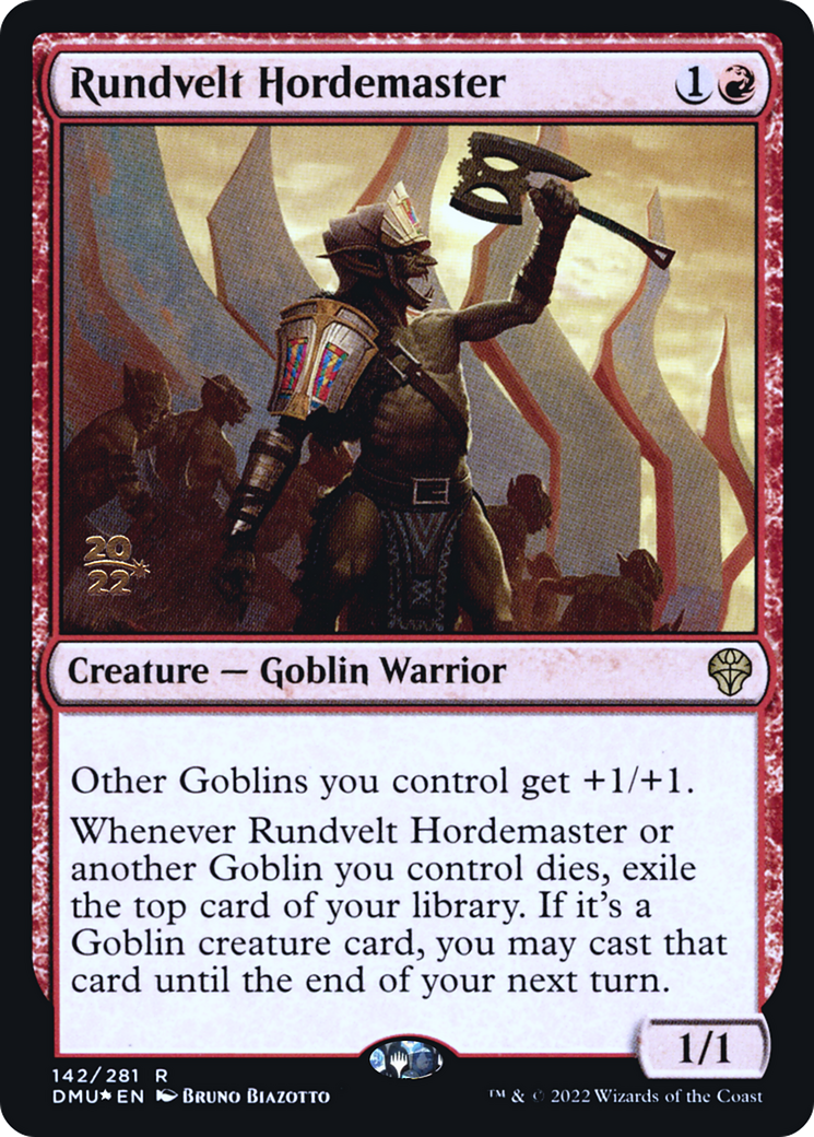 Rundvelt Hordemaster (PRE-142) [Dominaria United Promos] Foil