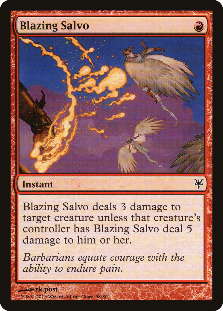 Blazing Salvo (DDK-058) [Duel Decks: Sorin vs. Tibalt]