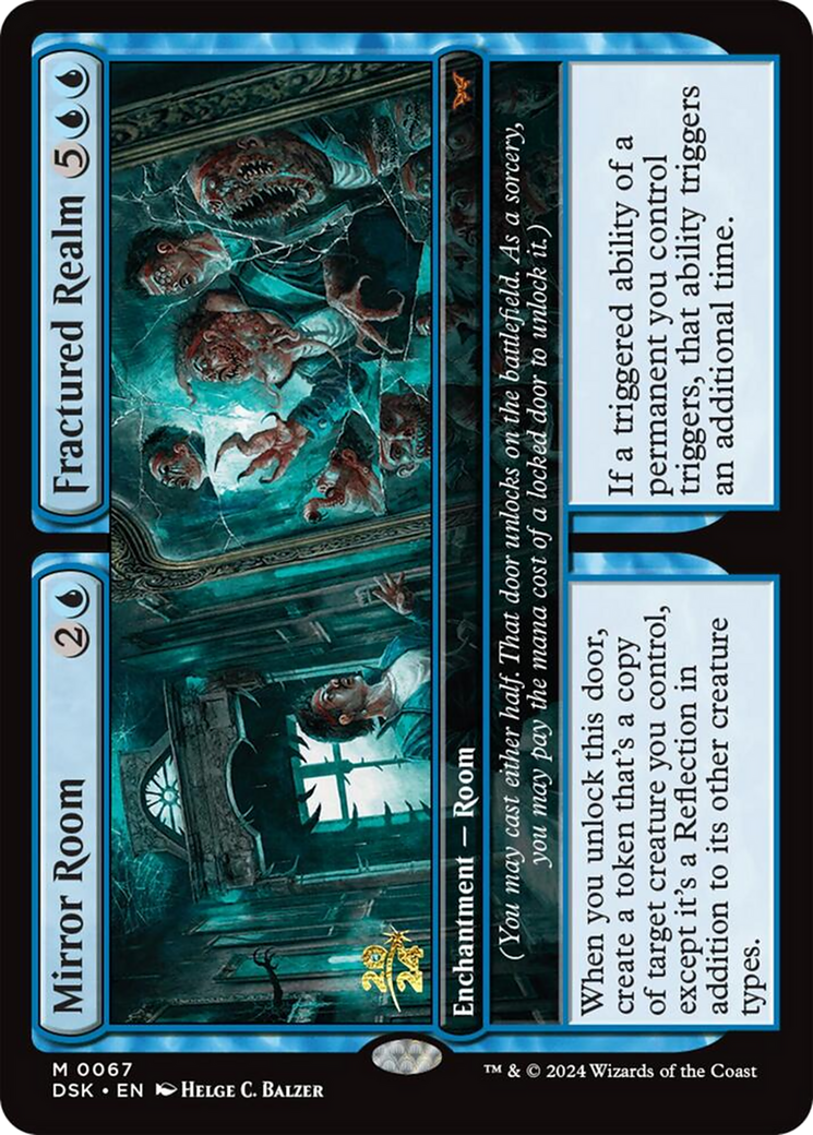 Mirror Room // Fractured Realm (PRE-67S) [Duskmourn: House of Horror Promos] Foil