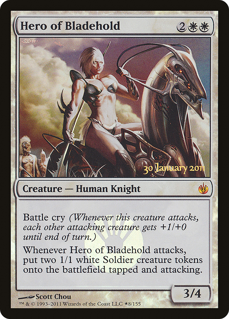 Hero of Bladehold (PRE-08★) [Mirrodin Besieged Promos] Foil