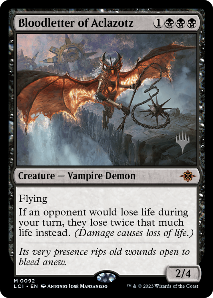 Bloodletter of Aclazotz (PPLCI-92P) [The Lost Caverns of Ixalan Promos] Foil